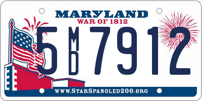 MD license plate 5MD7912