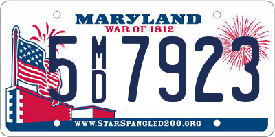 MD license plate 5MD7923