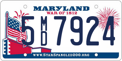 MD license plate 5MD7924