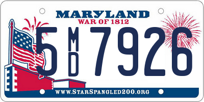 MD license plate 5MD7926