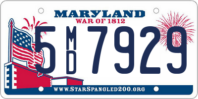 MD license plate 5MD7929