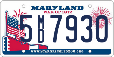 MD license plate 5MD7930