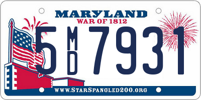 MD license plate 5MD7931