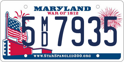 MD license plate 5MD7935