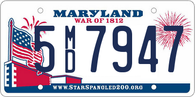 MD license plate 5MD7947