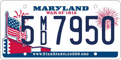 MD license plate 5MD7950