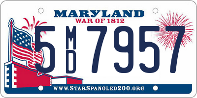 MD license plate 5MD7957