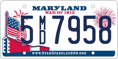 MD license plate 5MD7958