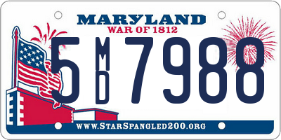 MD license plate 5MD7988