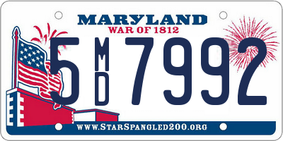MD license plate 5MD7992