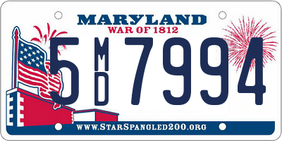 MD license plate 5MD7994