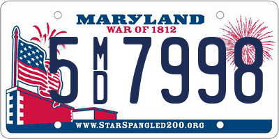 MD license plate 5MD7998