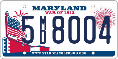 MD license plate 5MD8004