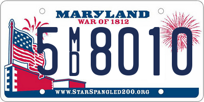 MD license plate 5MD8010