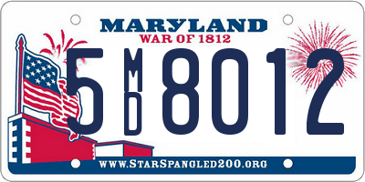 MD license plate 5MD8012