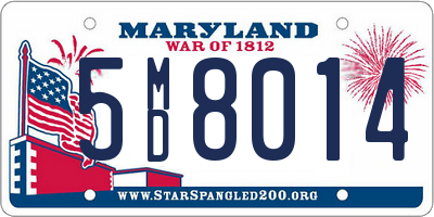 MD license plate 5MD8014