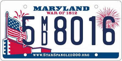 MD license plate 5MD8016