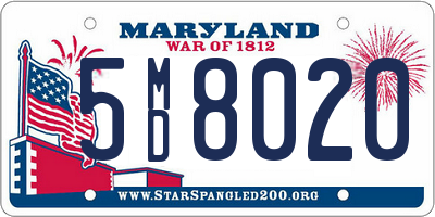 MD license plate 5MD8020