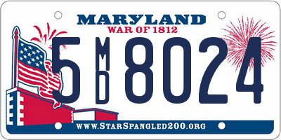 MD license plate 5MD8024