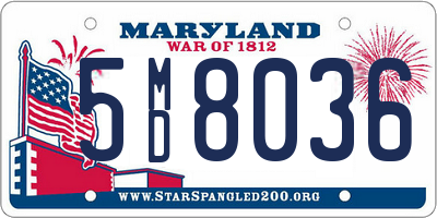 MD license plate 5MD8036