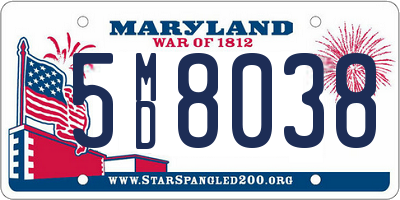 MD license plate 5MD8038