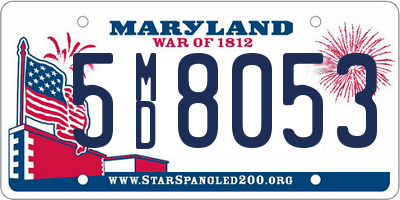 MD license plate 5MD8053