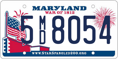 MD license plate 5MD8054