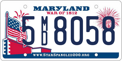 MD license plate 5MD8058