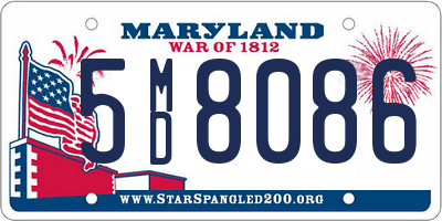 MD license plate 5MD8086