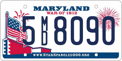 MD license plate 5MD8090