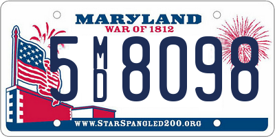 MD license plate 5MD8098