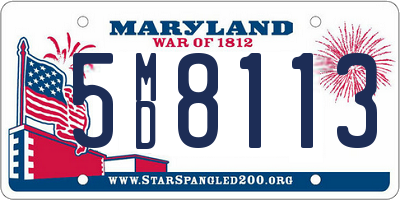 MD license plate 5MD8113