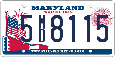 MD license plate 5MD8115