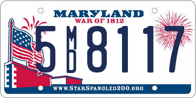 MD license plate 5MD8117