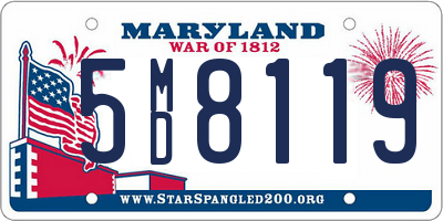 MD license plate 5MD8119