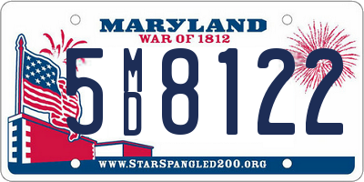 MD license plate 5MD8122