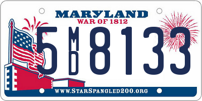 MD license plate 5MD8133