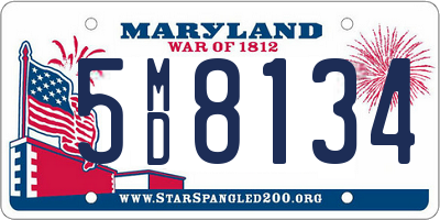 MD license plate 5MD8134