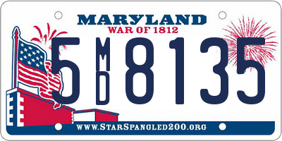 MD license plate 5MD8135