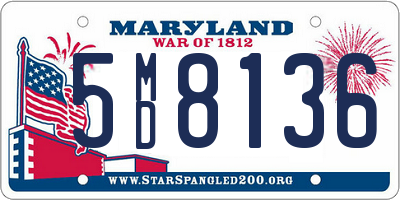 MD license plate 5MD8136