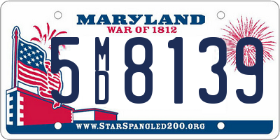 MD license plate 5MD8139