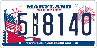 MD license plate 5MD8140