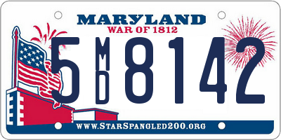 MD license plate 5MD8142