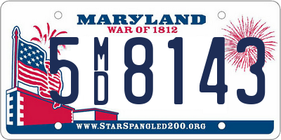 MD license plate 5MD8143