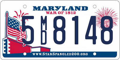 MD license plate 5MD8148