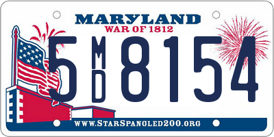 MD license plate 5MD8154