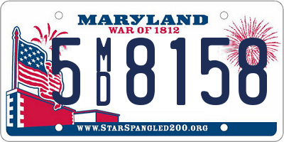 MD license plate 5MD8158