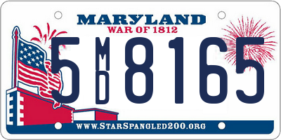 MD license plate 5MD8165