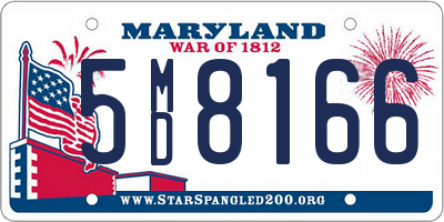 MD license plate 5MD8166