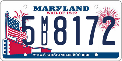 MD license plate 5MD8172